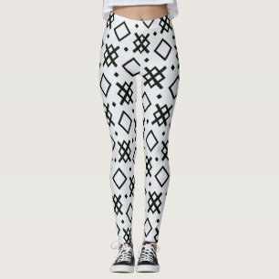 geometrical elements  seamless shapes pattern leggings