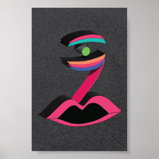Geometrical Face - TMD Original Design Poster