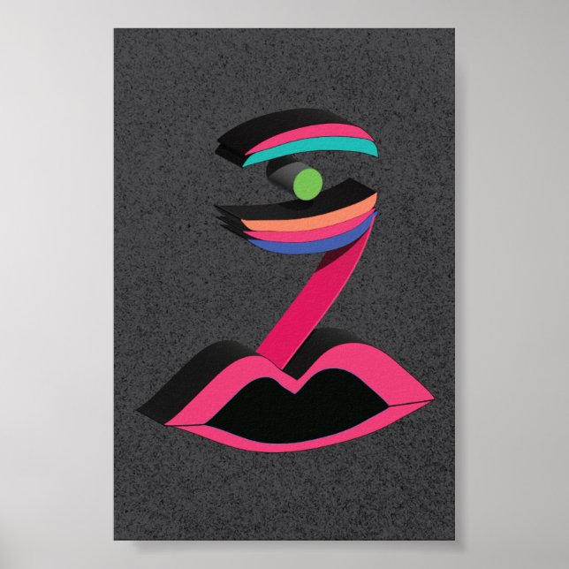 Geometrical Face - TMD Original Design Poster (Front)