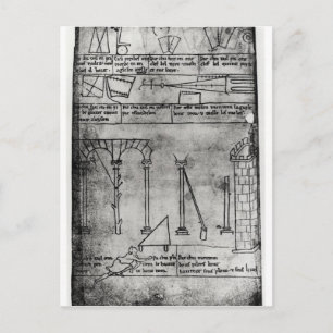 Geometrical figures for construction postcard