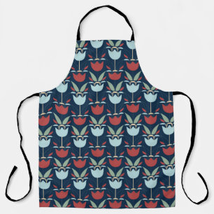 Geometrical flower pattern, ornament, multi-colore apron