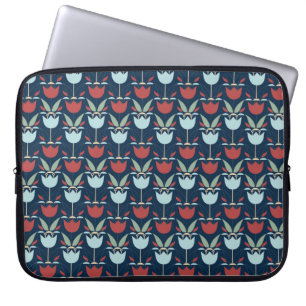 Geometrical flower pattern, ornament, multi-colore laptop sleeve