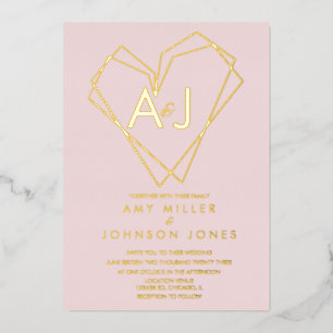 Geometrical Hearts Wedding Pressed 