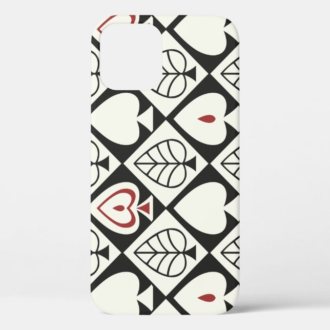 Geometrical leaves, seamless natural pattern. Case-Mate iPhone case (Back)