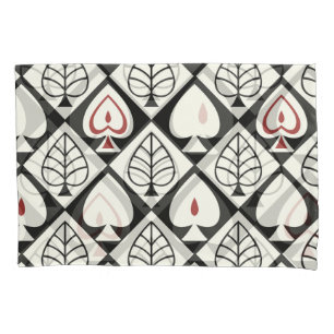 Geometrical leaves, seamless natural pattern. pillowcase