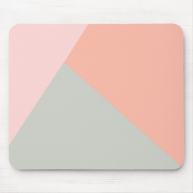 Geometrical modern abstract pastel colour block mouse pad (Front)