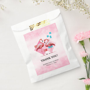 Geometrical Modern Flamingo Baby Shower Favour Bag