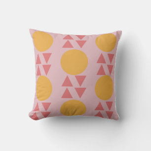 Geometrical modern pink pillow