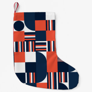 Geometrical modern seamless pattern small christmas stocking