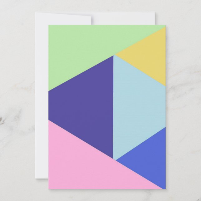 geometrical multicolor art holiday card (Front)