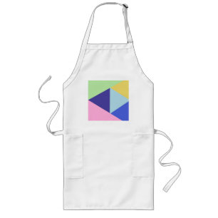 geometrical multicolor art long apron