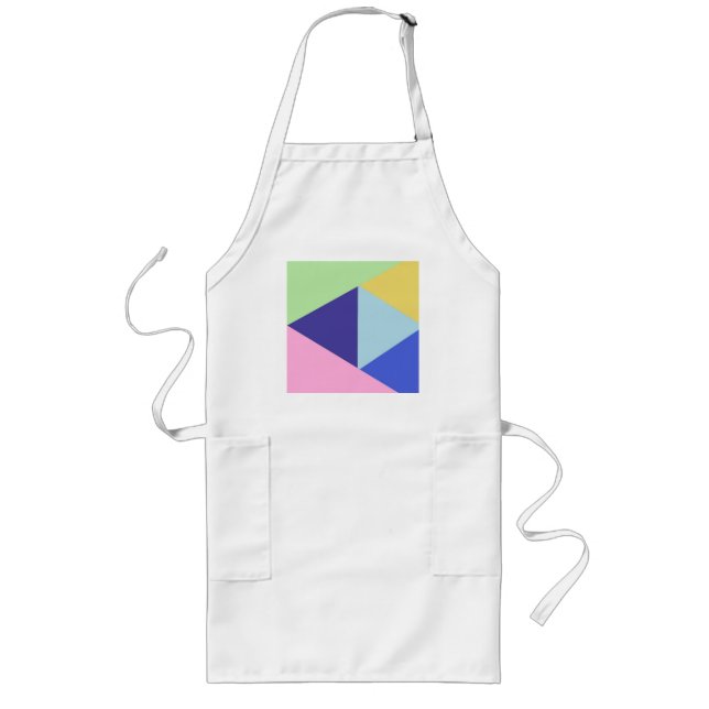 geometrical multicolor art long apron (Front)
