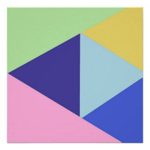 geometrical multicolor art poster