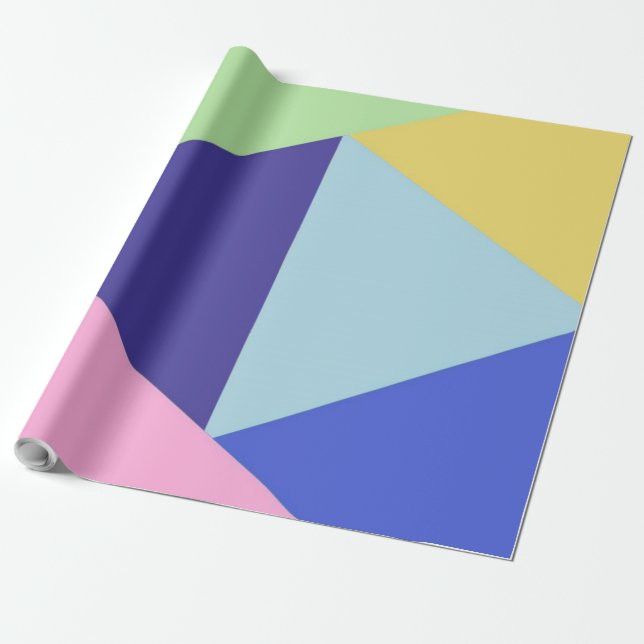 geometrical multicolor art wrapping paper (Unrolled)