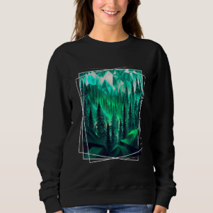 Geometrical Nature Trance Polygon Abstract Mystica Sweatshirt