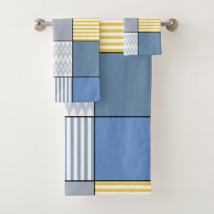 Geometrical Pattern Bath Towel Set