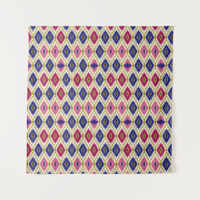 Geometrical Patterns: Traditional Textile Illustra Tapestry (Front)