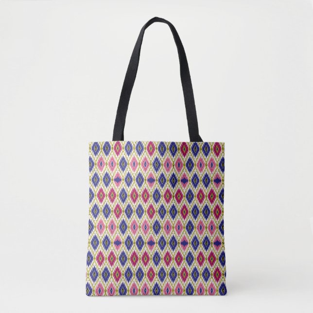Geometrical Patterns: Traditional Textile Illustra Tote Bag (Front)