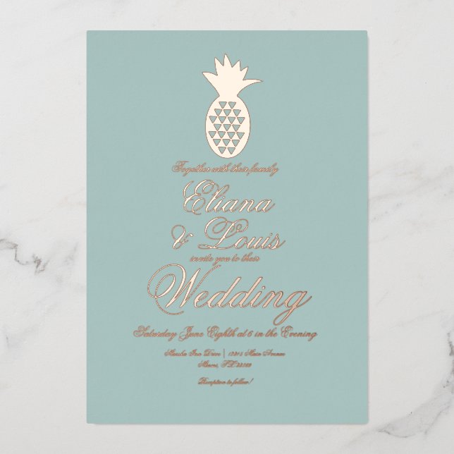 Geometrical Pineapple Wedding Pressed (Front)