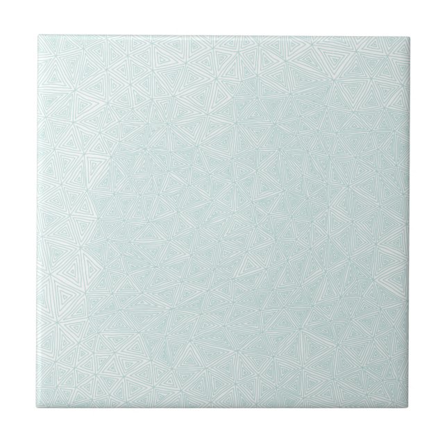 Geometrical Rhombus Triangles Optical Illusion Ceramic Tile (Front)