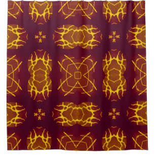 Geometrical Seamless Print Retro design. Geometric Shower Curtain