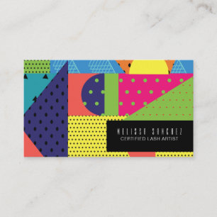 Geometrical Shapes Circular Dots Gradients Mix Business Card