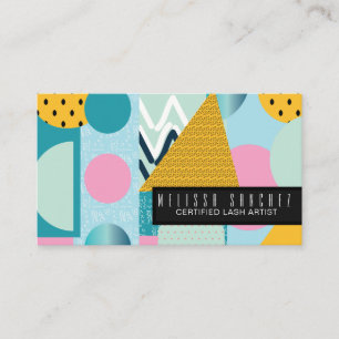 Geometrical Shapes Circular Dots Gradients Mix Business Card
