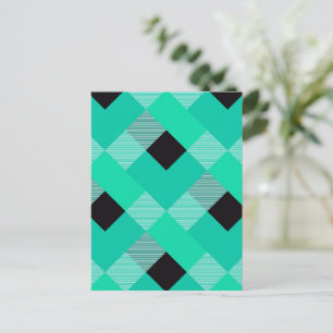 Geometrical Square Abstraction 10 Holiday Postcard