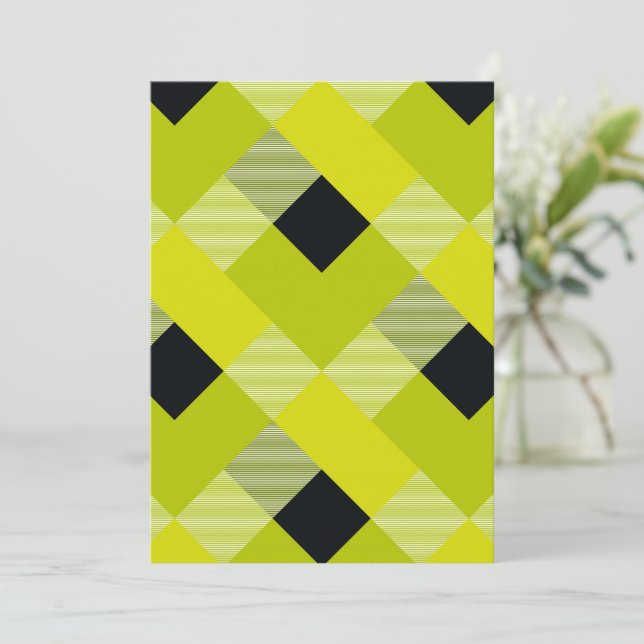 Geometrical Square Abstraction 11 Card (Standing Front)