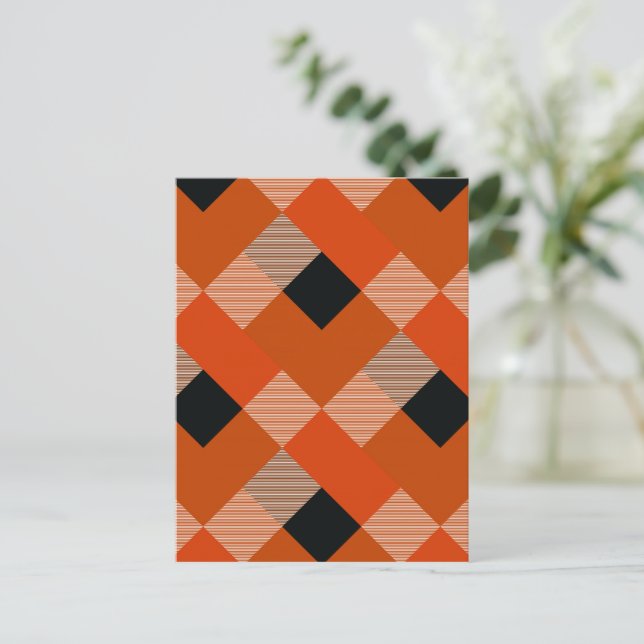 Geometrical Square Abstraction 12 Postcard (Standing Front)