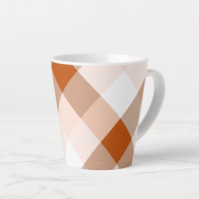 Geometrical Square Abstraction 16 Latte Mug (Right Angle)