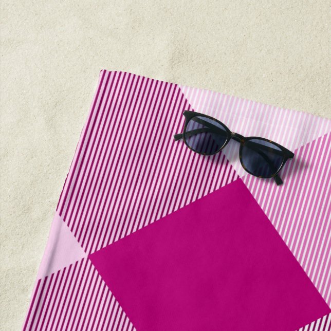 Geometrical Square Abstraction 17 Beach Towel (In Situ)