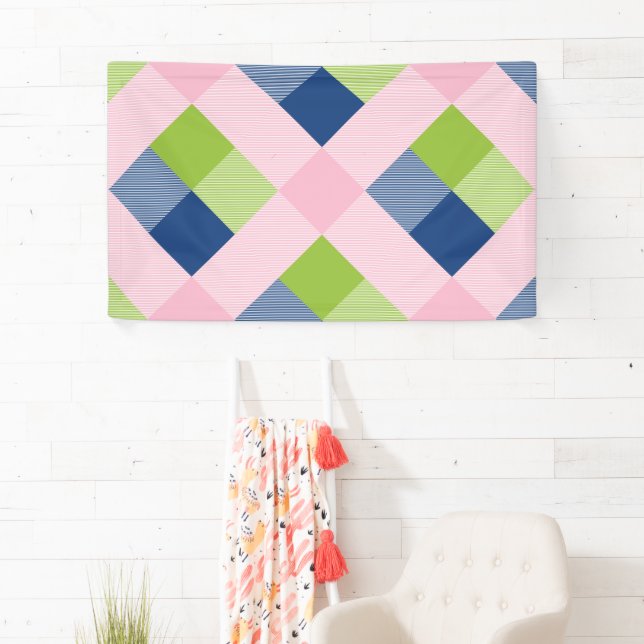 Geometrical Square Abstraction 18 Banner (Insitu)