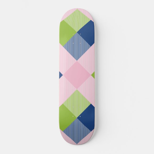 Geometrical Square Abstraction 18 Skateboard (Front)
