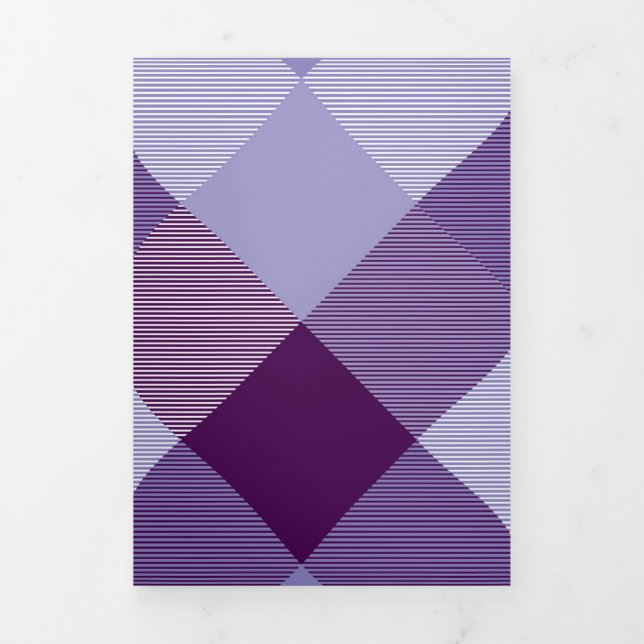 Geometrical Square Abstraction 4 Tri-Fold Holiday Card (Cover)