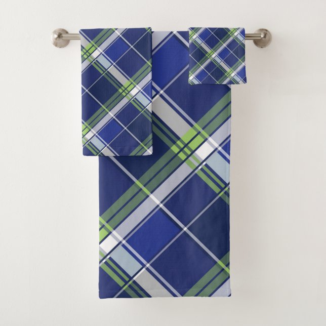 Geometrical Square Abstraction 5 Bath Towel Set (Insitu)