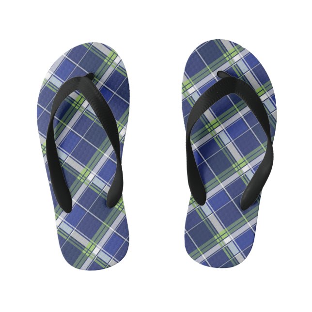 Geometrical Square Abstraction 5 Kid's Thongs (Footbed)