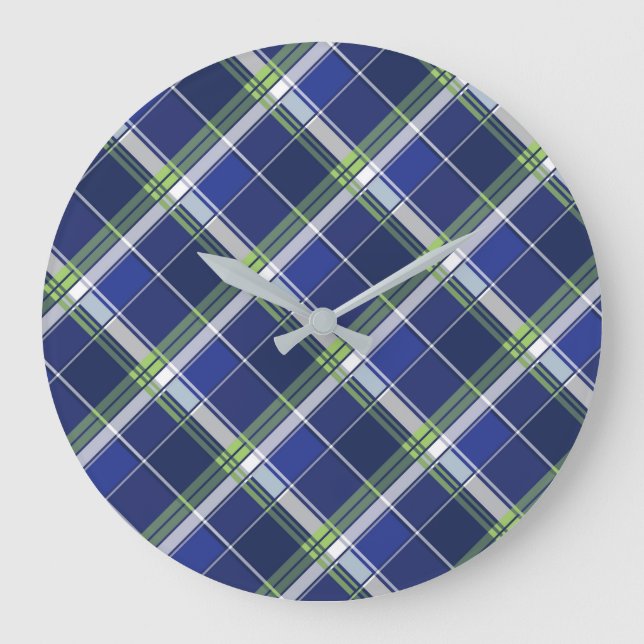 Geometrical Square Abstraction 5 Large Clock (Front)