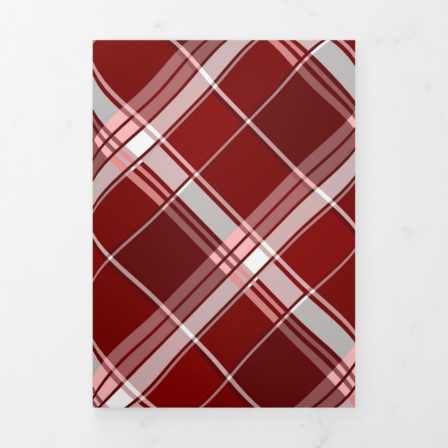 Geometrical Square Abstraction 7 Tri-Fold Holiday Card (Cover)