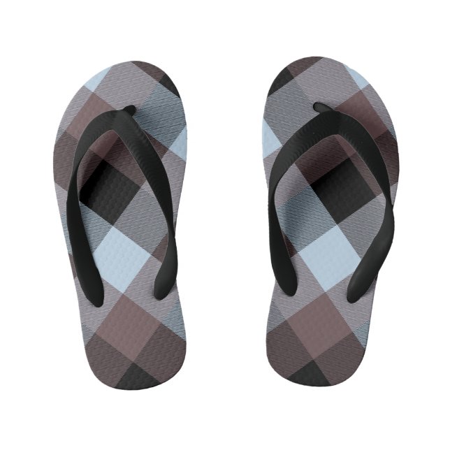 Geometrical Square Abstraction 8 Kid's Thongs (Footbed)