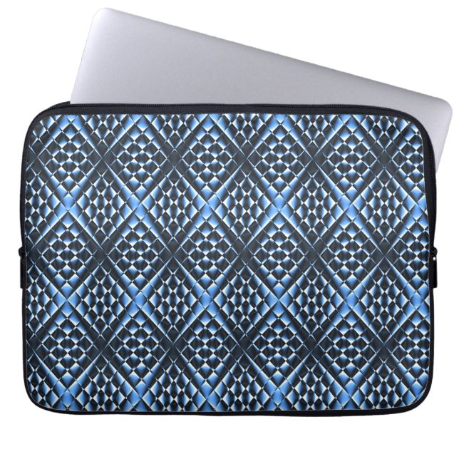 Geometrically Blue... Laptop Sleeve (Front)