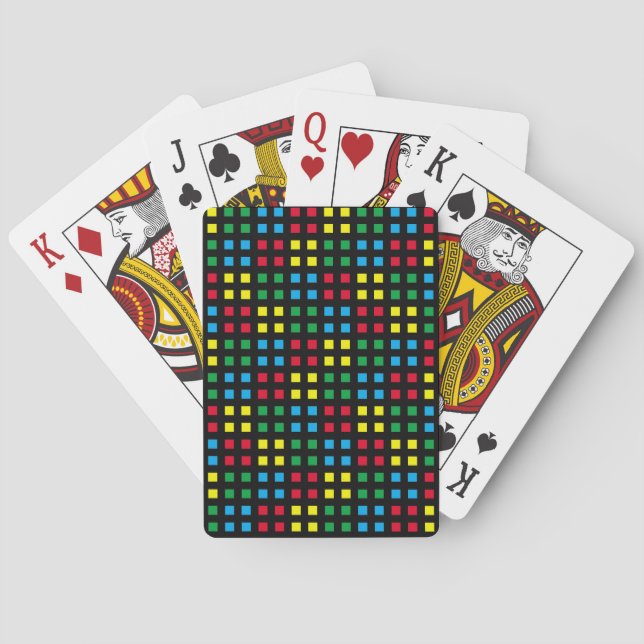 Geometrics colourful pattern playing cards (Back)