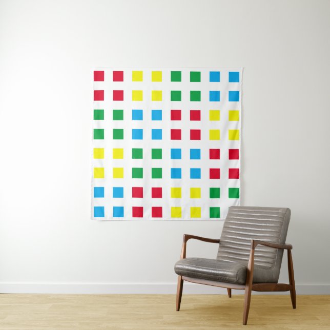 Geometrics colourful pattern tapestry (In Situ)