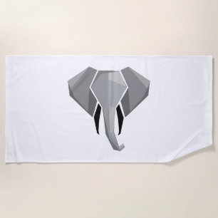 Geometrics Elephant Head Beach Towel