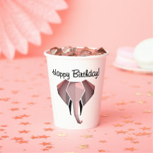  Geometrics Elephant Head Birthday  