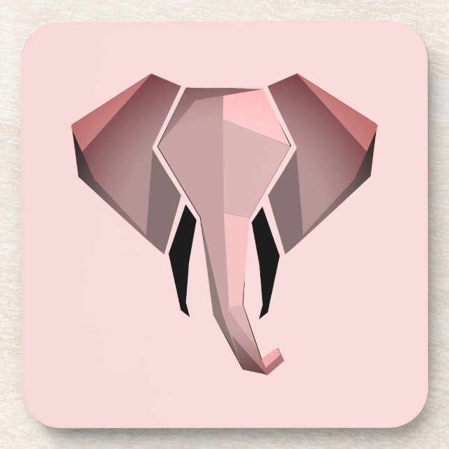 Geometrics Elephant Head  Coaster (Front)