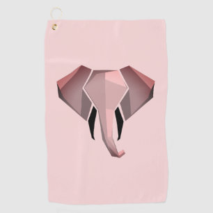 Geometrics Elephant Head Golf Towel