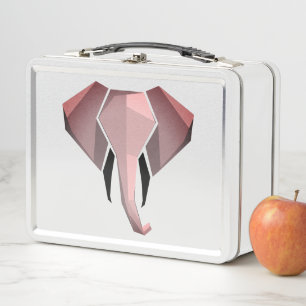 Geometrics Elephant Head Metal Lunch Box