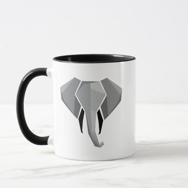Geometrics Elephant Head  Mug (Left)