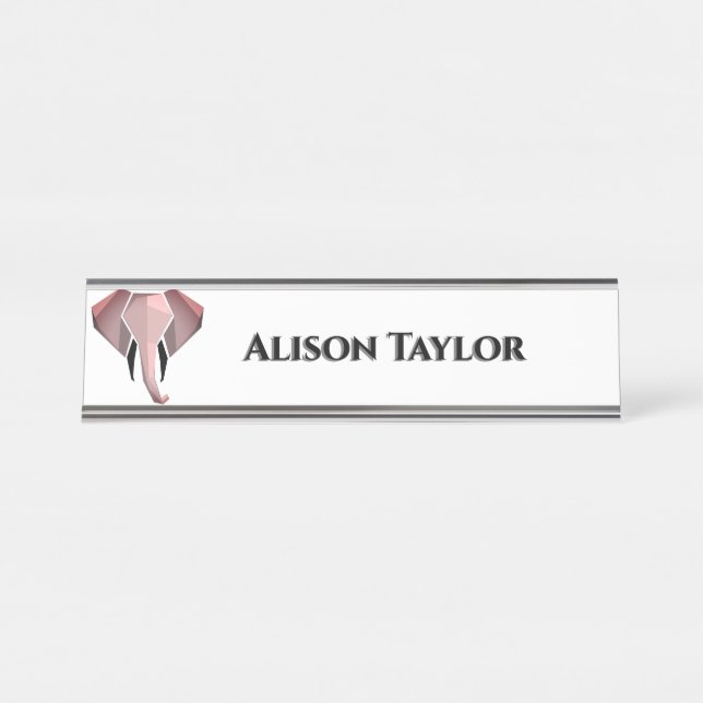 Geometrics Elephant Head Name Plates (Front)
